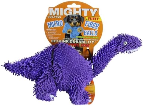 MIGHTY Tuffy Microfiber Medium Ball Brachiosaurus Dog Toy