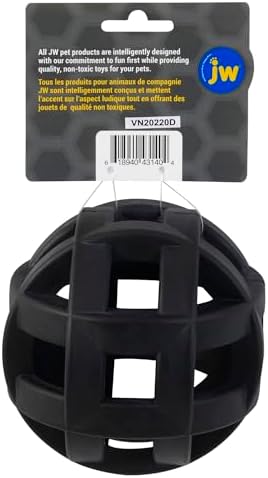 JW Pet HOL-ee Roller Extreme Puzzle Ball, Medium 4.5in, Natural Rubber
