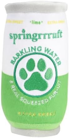 Springrrruft Barkling Water – Luxurious Parody Plush Dog Toy with Squeaker, Premium Fabric, Embroidered Details, Designer-Inspired Chew Toy, Fun Gift for Medium Dogs & Dog Lovers