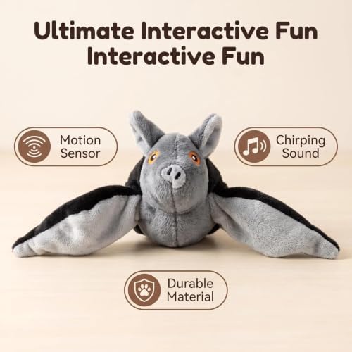 Interactive Chirping Bat Toy, Flapping Wings Sound Toy for Indoor Play