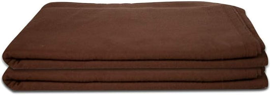 Deluxe Flannel Flat Massage Table Sheets by NRG - 100% Cotton Flannel Massage Linens - 160 GSM, 200 Thread Count - Soft Double Brushed Cotton - Oversized for Better Coverage - 63" x 100 Dark Chocolate