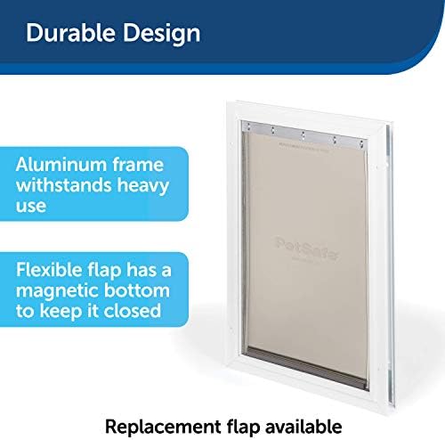 PetSafe Freedom Aluminum Pet Door for Dogs and Cats, White, Tinted Vinyl Flap, Medium (Pack of 4)