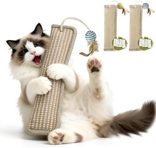 2 Pack Refillable Sisal Catnip Kicker Toys for Indoor Cats