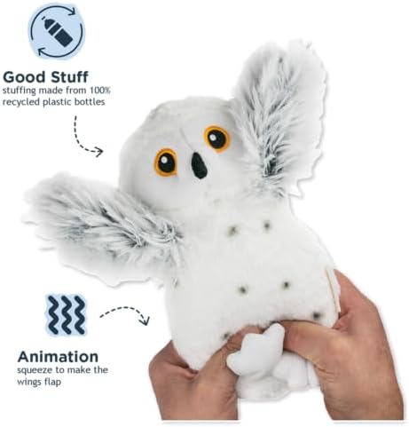 Tall Tails Plush Animated Moving Toy for Dogs, Snow Owl