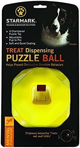 Starmark Treat Dispensing Puzzle Ball Interactive Dog Toy