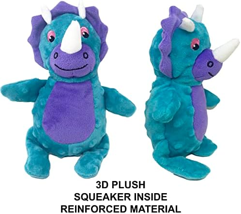 Jalousie Multipack Dog Squeaky Toys Strong Almost Indestructible, with Added Liner for Longer Play Dog Chew Toys (Medium Breeds - 5 Pack Dotted)
