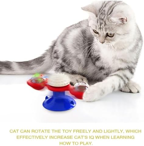 Windmill Treat Dispenser Funny Suction Cup Slow Feeder Kitten Toys