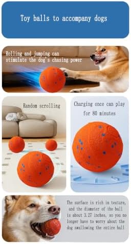 Dog Toys, 3.27-Inch interactive dog toys for small and medium dogs (Orange)