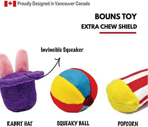 HugSmart Pet – Happy Circus |Squeaky Hide and Seek Plush Dog Toys | Cute Interactive Plush Puzzle Toys for Small/Medium Dogs (Happy Circus)