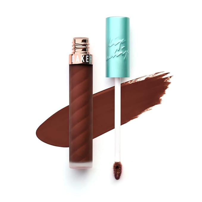 Beauty Bakerie Lip Whip Liquid Lipstick for Women, Waterproof Lip Gloss, Tint, Stain Long Lasting Hydrating Moisturizer, Matte or Metallic, 3.5mL, Chocolate for Breakfast