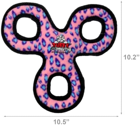 TUFFY® : 2 Pack 3Way Tug Dog Toy: Ultra Durable Plush Toy with Multiple Layers & Reinforced Seams, Washable and Floats, Original Construction