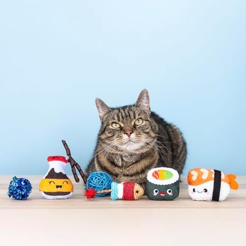 Fringe Studio True SOYMATES, Set of 6, Multipack Cat Toy Set, Pet Shop Collection (610008)
