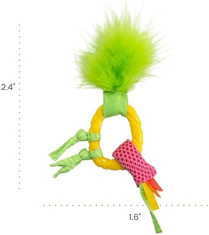 Catstages Dental Pineapple Teether – Chew Toy for Cats and Kittens – Textured Fabric and Mesh – Coated in Catnip Oil – Supports Teething Relief