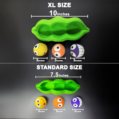 Multipet Three Peas in a Pod | Squeaky Chew Dog Toy | Fetch Interactive Pea Pod Dog Toys | 3 XL Latex Squeaky Balls | 3" (Ball Size)