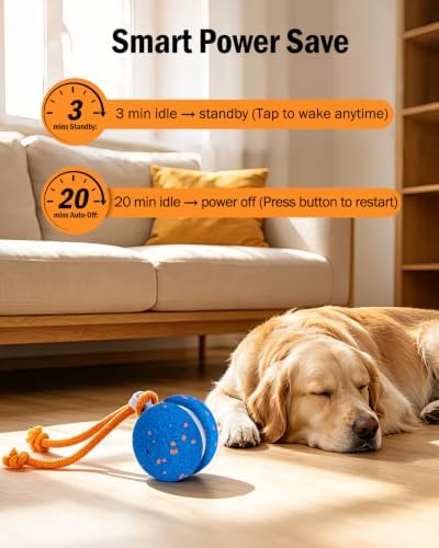 osou Interactive Dog Toy, Automatic Moving Dog Ball Toy with 2 Speed Modes