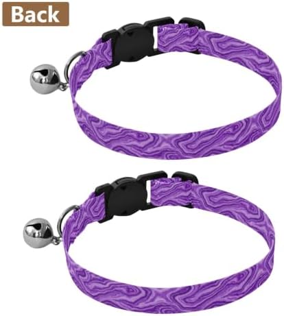 Purple Marble Easy to Clean Kitten Collar 2 Pack Collars for Puppies