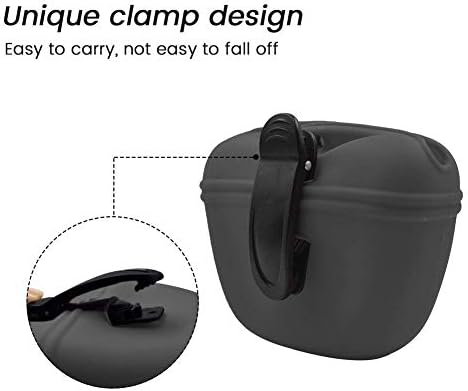 AUDWUD Silicone Dog Treat Pouch with Clicker Magnetic Closure Secure Clip