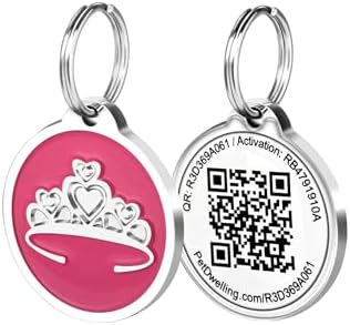 Pet Dwelling QR Code Pet ID Tag – Scan to Contact Owner Instantly, No App Needed, Smart Dog & Cat Tag with Free Personalized Online Pet Profile