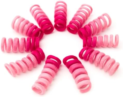 Glaciart One Felt Mini Spring Cat Toy – 10 Pcs Soft Fuzzy Enrichment 100% Natural Wool - Interactive Stretchable Play Cat Toy Set - Safe for Pets, Non-AZO Colored Dyes - 11” Long