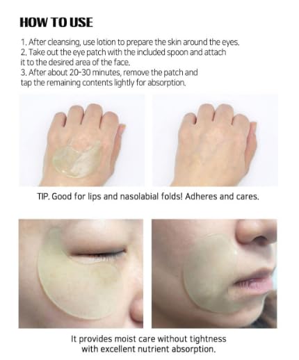 LEBELAGE Eye Patch Hydrogel 60 Sheets | Cooling Hydrogel Under Eye Patches with Gold | Moisturizing Eye Care for Daily Skincare Routine (Cica)