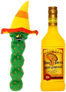 SILLY SQUEAKERS Mighty Tequila Worm Liquor Bottle Dog Toys - 100% Vinyl. Made Durable & Strong. Novelty Play Toy & It Floats (Combo Pack #6)