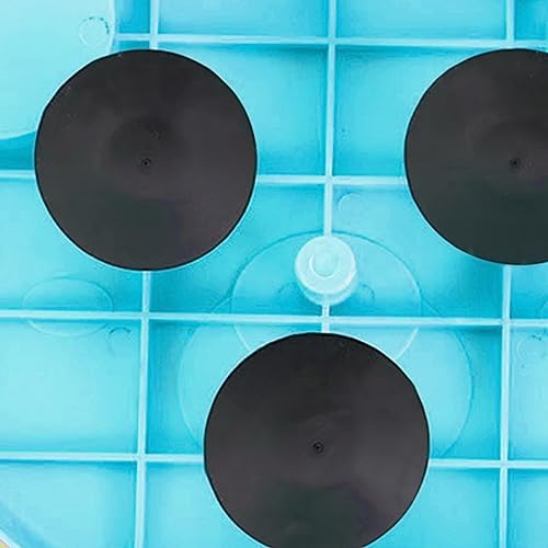 Cat Treat Dispenser Toy, Plastic Cute Bear Shape Leaky Food Circle Balls Track Feeder Toy with Spring, Aggressive Interactive Durable Safe Pet Toys for Mental Enrichment (Blue)