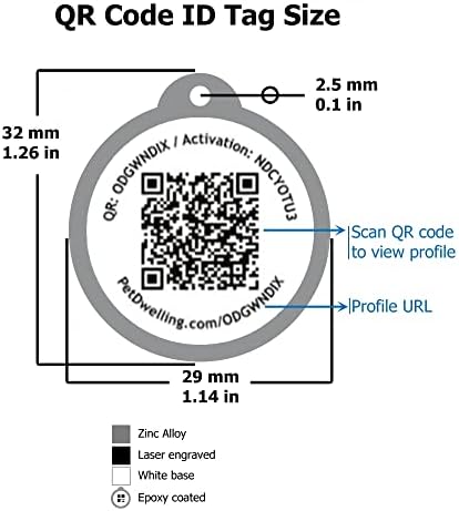 Pet Dwelling QR Pet Tag – Easy Scan Instant Location Alerts, Online Pet Profile with AI Feature for Dogs & Cats (Green Paw)