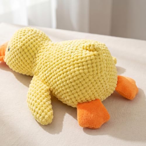 JINTONE Squeaky Dog Toy Duck,Funny Dog Toy for Dogs(Yellow,Medium)