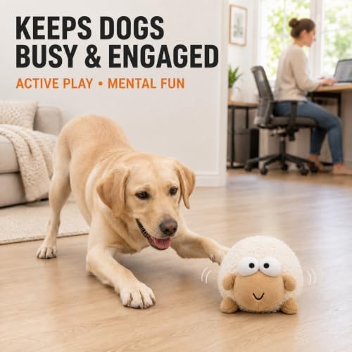 Plush Moving Lamb Interactive Heavy Duty Enrichment Dog Toys to Keep Busy