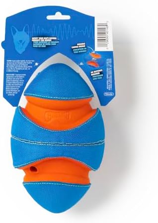 Chuckit! Giggle Fumble Fetch Ball Dog Toy 7.9", Makes Funny Giggle Sounds