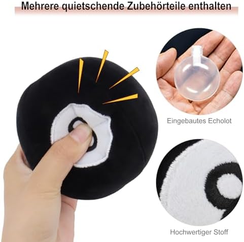 Dog Toys Balls - Chewable Plush Billiards for Dogs, Soft Pet Ball