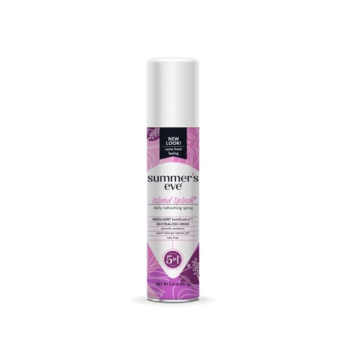 Summer's Eve Feminine Cleansing Spray Variety Pack (Blissful Escape, Island Splash, Tahitian Sunset, Sheer Floral, & Baby Powder) (1 of each)