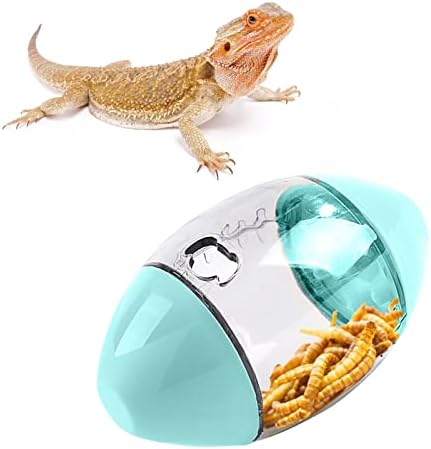ALI2 Lizard Feeder Toys Bearded Dragon Enrichment Reptile Interactive Rugby Shape Toy for Bearded Dragon, Lizard, Gecko and Small Animals