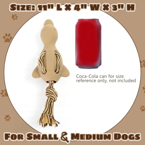 Squeaky Duck Dog Toy – Chew & Tug Rope for Small Breeds