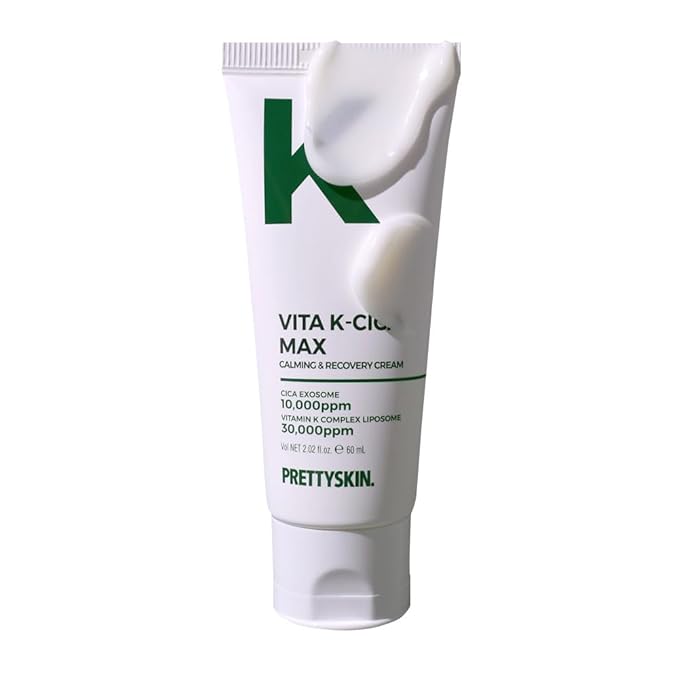 PRETTYSKIN CICA Exosome Soothing Cream with 75% Centella Asiatica Extract, Vitamin K Complex, and Hyaluronic Acid – Gentle Hydration for Sensitive Skin (2.02 fl oz)