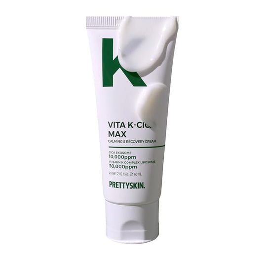 PRETTYSKIN CICA Exosome Soothing Cream with 75% Centella Asiatica Extract, Vitamin K Complex, and Hyaluronic Acid – Gentle Hydration for Sensitive Skin (2.02 fl oz)