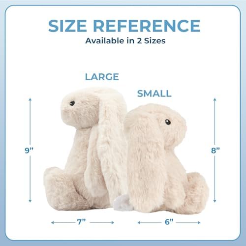 Best Pet Supplies Bunny Buddy Squeaky Plush Dog Toy - Beige, Small