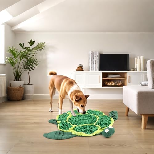 Snuffle Mat for Dogs - Interactive Puzzle Feeding Game for Stress Relief & Foraging Skills | Dog Toys to Keep Them Busy | Small/Medium/Large Dogs Turtle Design