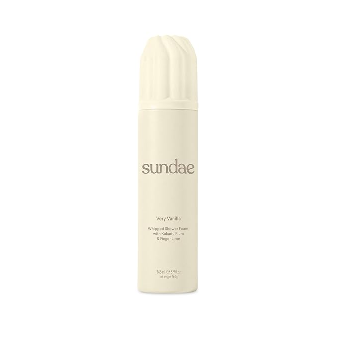 sundae Whipped Shower Foam Very Vanilla Foaming Body Wash 8.9 fl oz, 265ml with Kakadu Plum & Finger Lime