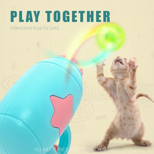 Cat Fetch Toy, Interactive Flying Cat Toy with 36 Propellers, Kitten Tracks Toy for Training Hunting Chasing(only Flying Propellers)