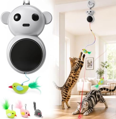 Interactive Cat Toys with Automatic Feather Flying Bird for Bored Adult Cat
