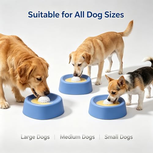 Slow Feeder Dog Bowls for Liquid Treats, Lick and Roll Bowl for Dog Food