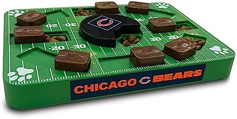 Pets First NFL Chicago Bears Puzzle Toy, Puzzle Treat Dog Toy, Interactive Dog Treat Toy, Dog Puzzle