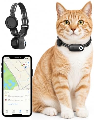 Cat Camera Collar with Phone App and Location Tracker, Pet POV Cam