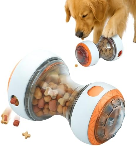 Kalimdor Interactive Dog Puzzle Toys for Boredom, Treat Dispensing Dog Toys, Dogs Enrichment Toy to Keep Them Busy, Treat Dispensing Slow Feeder,Mental Stimulation and Training (Orange)