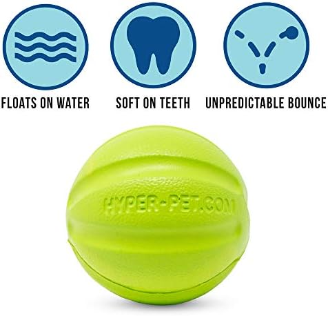 Hyper Pet Fetching Dog Toys - Throwing Ball Dog Toy Made with EVA Foam - Lightweight & Floats on Water,Green