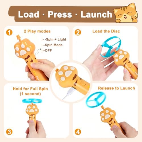Cat Toys for Indoor Cats, Interactive cat Fetch Toy Launcher for Chasing