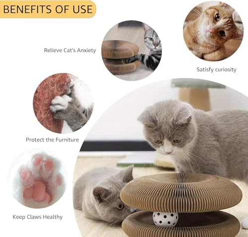 SREBAY Cat Toy Interactive, Accordion Kitty Wheel Exerciser
