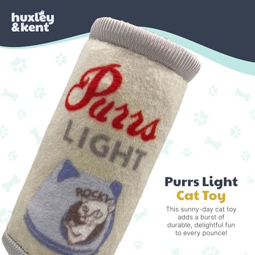 Huxley & Kent Plush Crinkle Catnip Cat Toy, Purrs Light