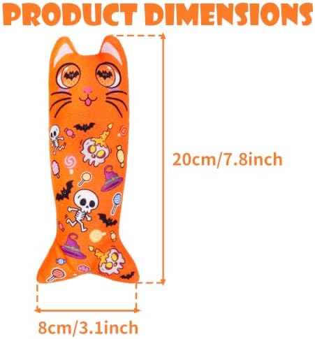 Halloween Christmas Cat Catnip Toys for Indoor Cats Random 4 Pcs